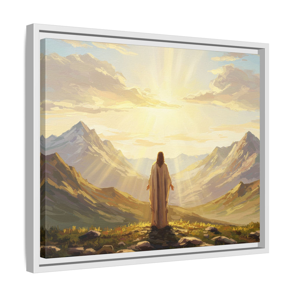 Framed Canvas Print - Uplifting Mountain Landscape Art, Inspirational Home Decor, Gift for Religious Celebrations, Motivational Wall [...]