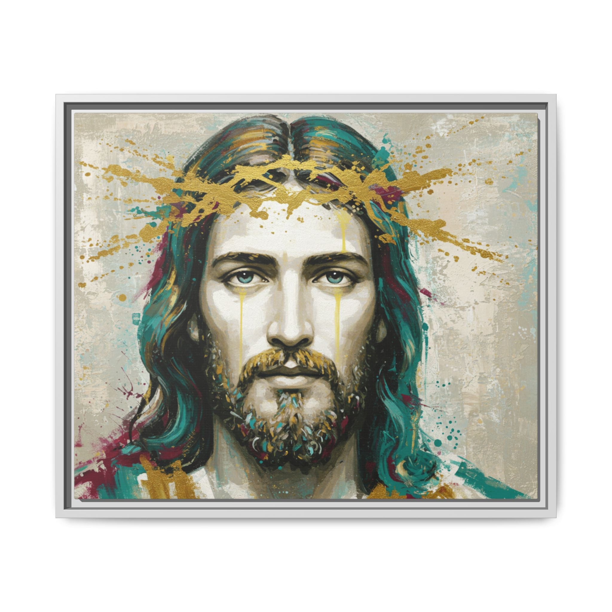 Jesus Face Framed Matte Canvas Art - Multi-Color Religious Wall Decor, Unique Gift for Faith Lovers, Home Decoration, Christian Art, [...]