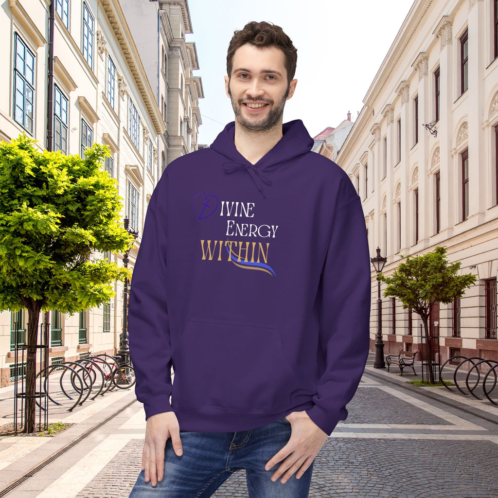 Divine Energy Within Hoodie – Unisex Spiritual Cozy  Sweatshirt, Faith & Light Collection, Inspirational Spiritual Apparel,  Motivational Gift