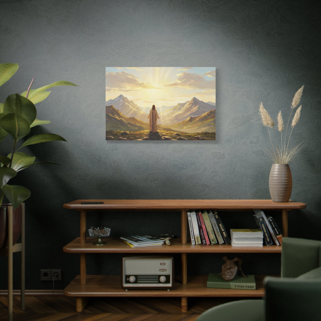 Inspirational Canvas Wall Art, Serenity in Nature, Jesus Artwork, Spiritual Decor, Motivational Gift, Christian Home Decoration