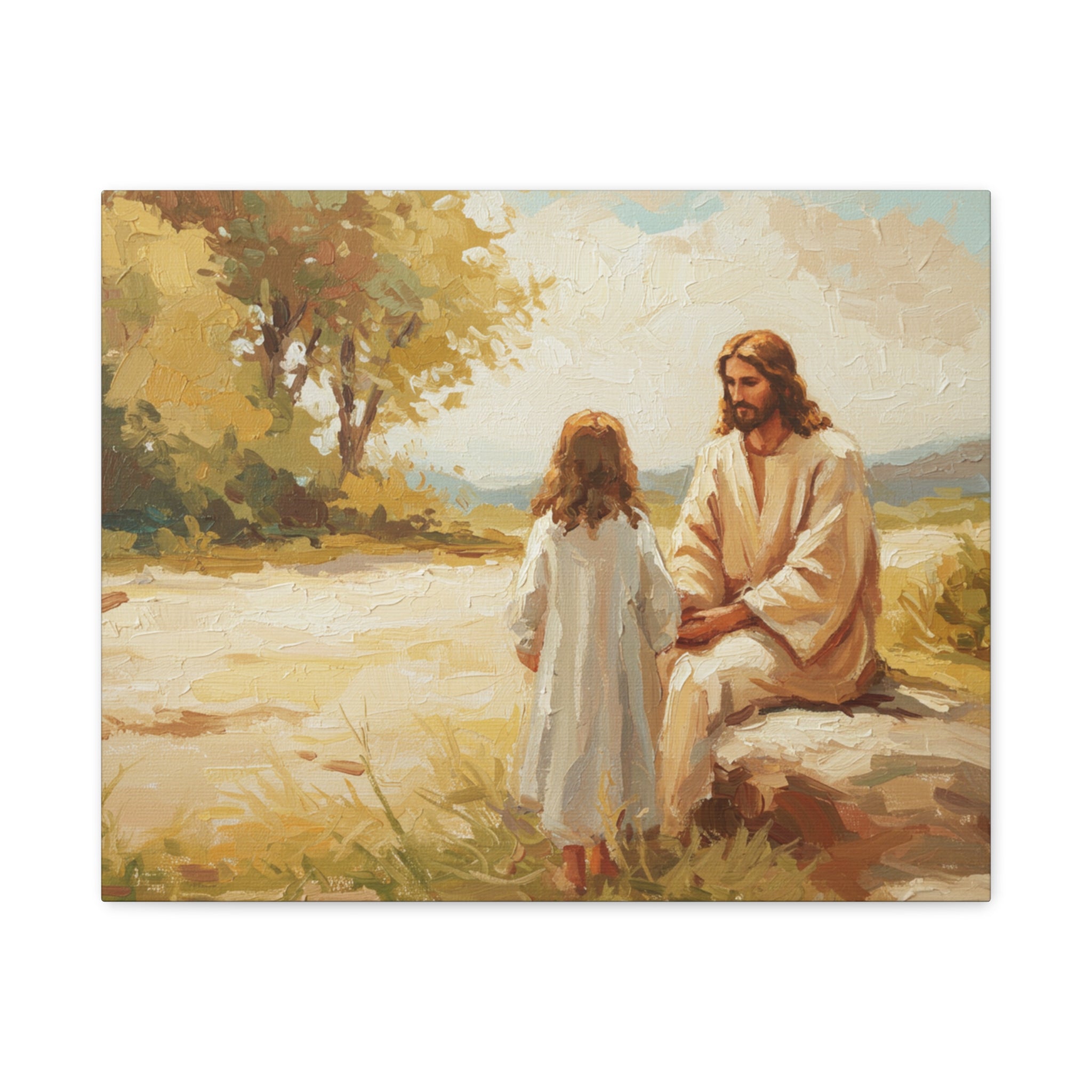 Framed Religious Art Print, Inspirational Home Decor, Jesus and Child Canvas, Spiritual Gift, Wall Art for Faith Lovers
