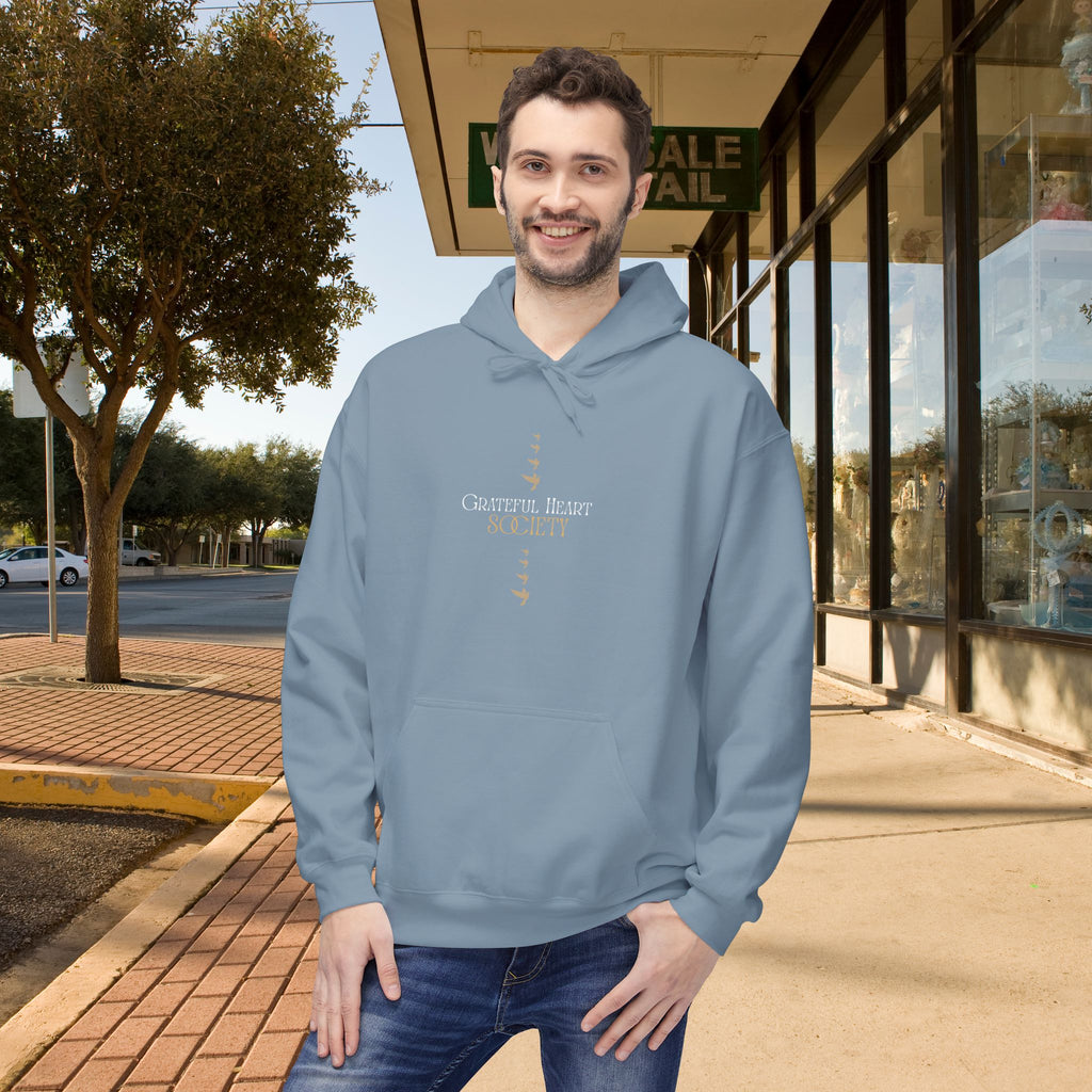 Grateful Heart Society Hoodie – Unisex Faith & Gratitude  Cozy Sweatshirt, Inspirational Spiritual Apparel,  Motivational Gift
