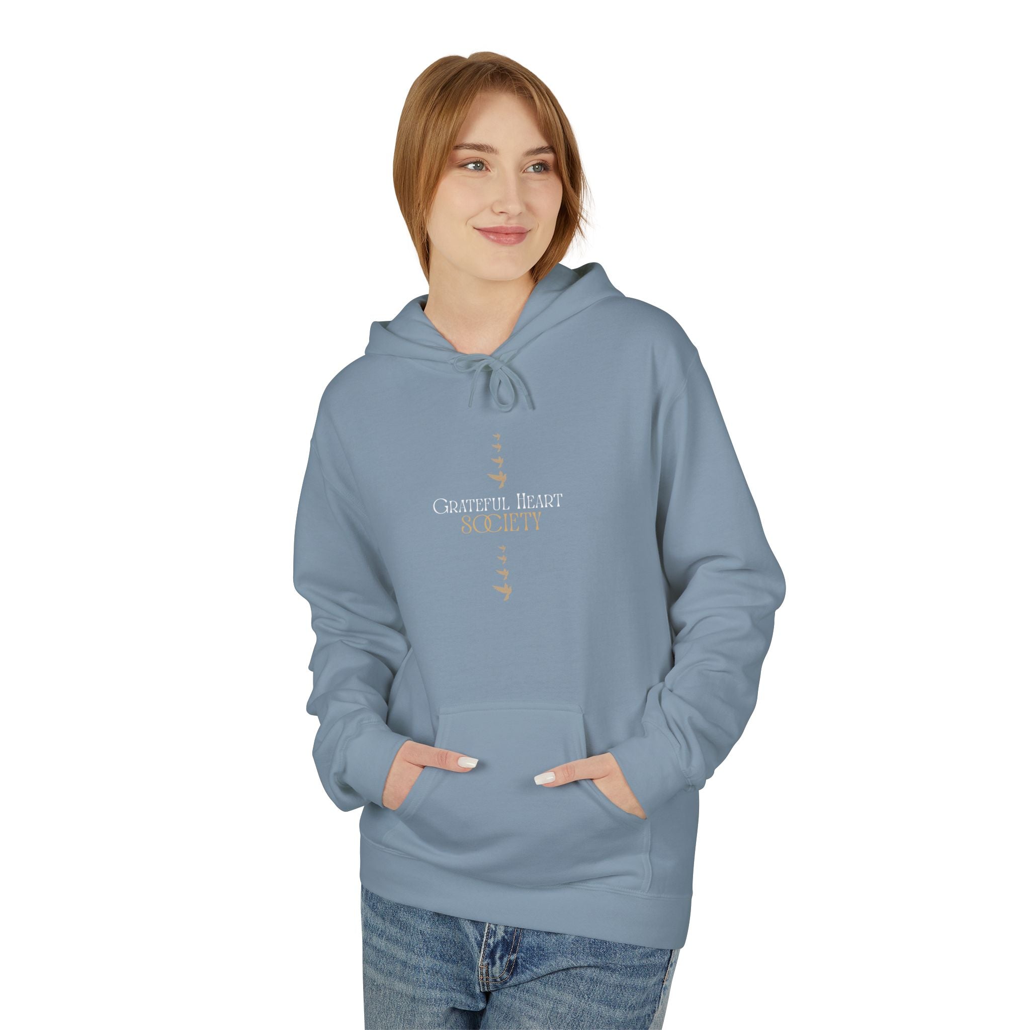 Grateful Heart Society Hoodie – Unisex Faith & Gratitude  Cozy Sweatshirt, Inspirational Spiritual Apparel,  Motivational Gift