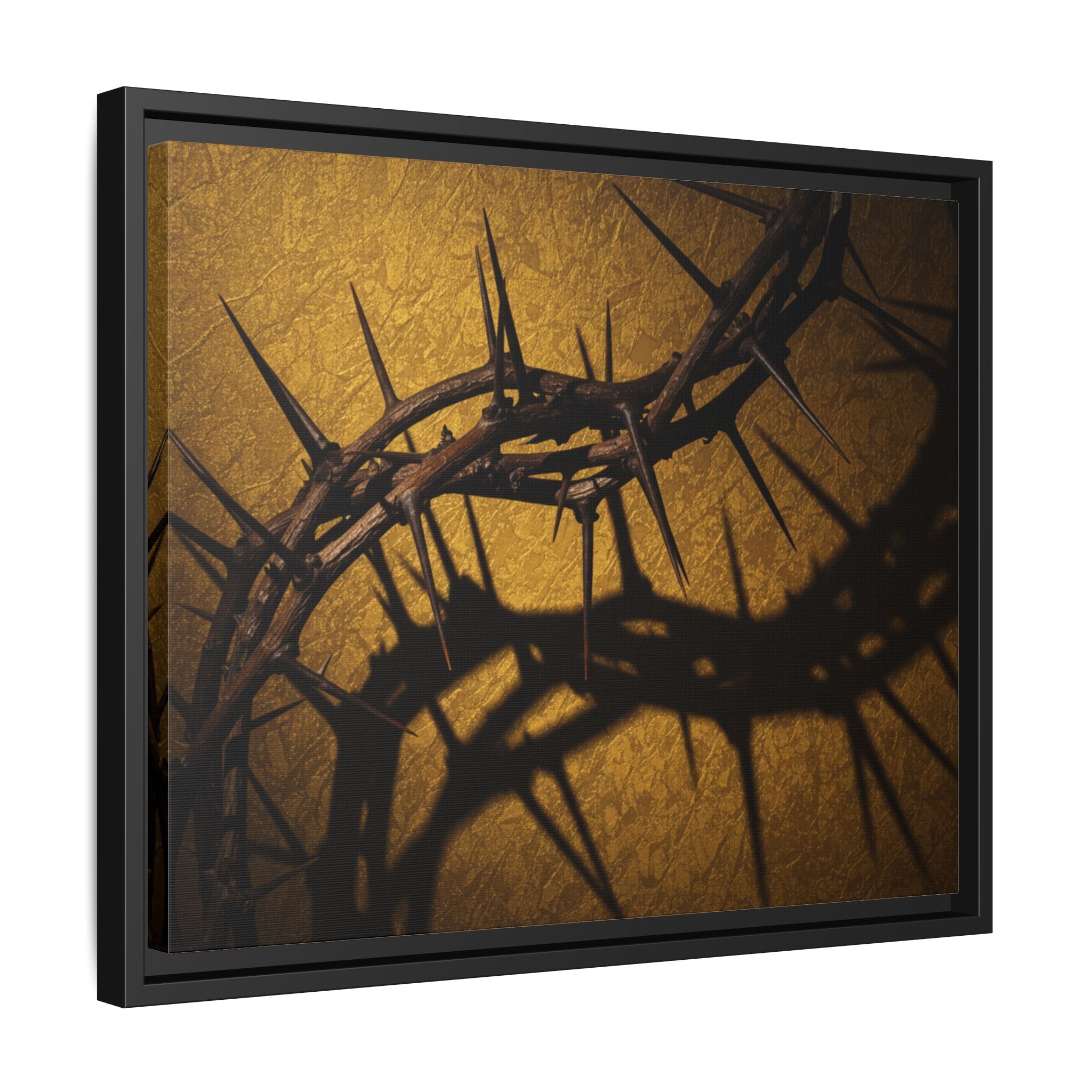 Crown of Thorns – Christian Wall Art, Symbol of Sacrifice and Faith,  Framed Matte Canvas Art - Religious Wall Decor, Unique Gift for Faith Lovers, Home Decoration.