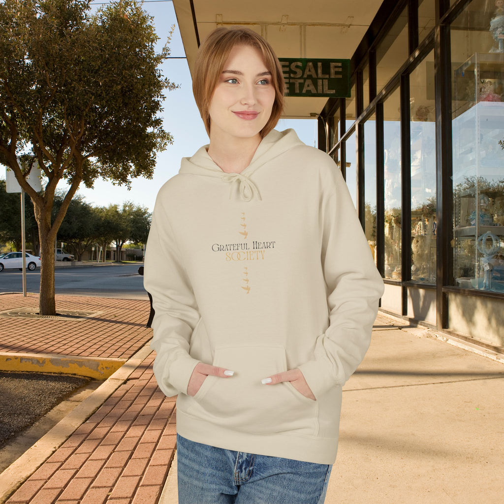 Grateful Heart Society Hoodie – Unisex Faith & Gratitude  Cozy Sweatshirt, Inspirational Spiritual Apparel,  Motivational Gift