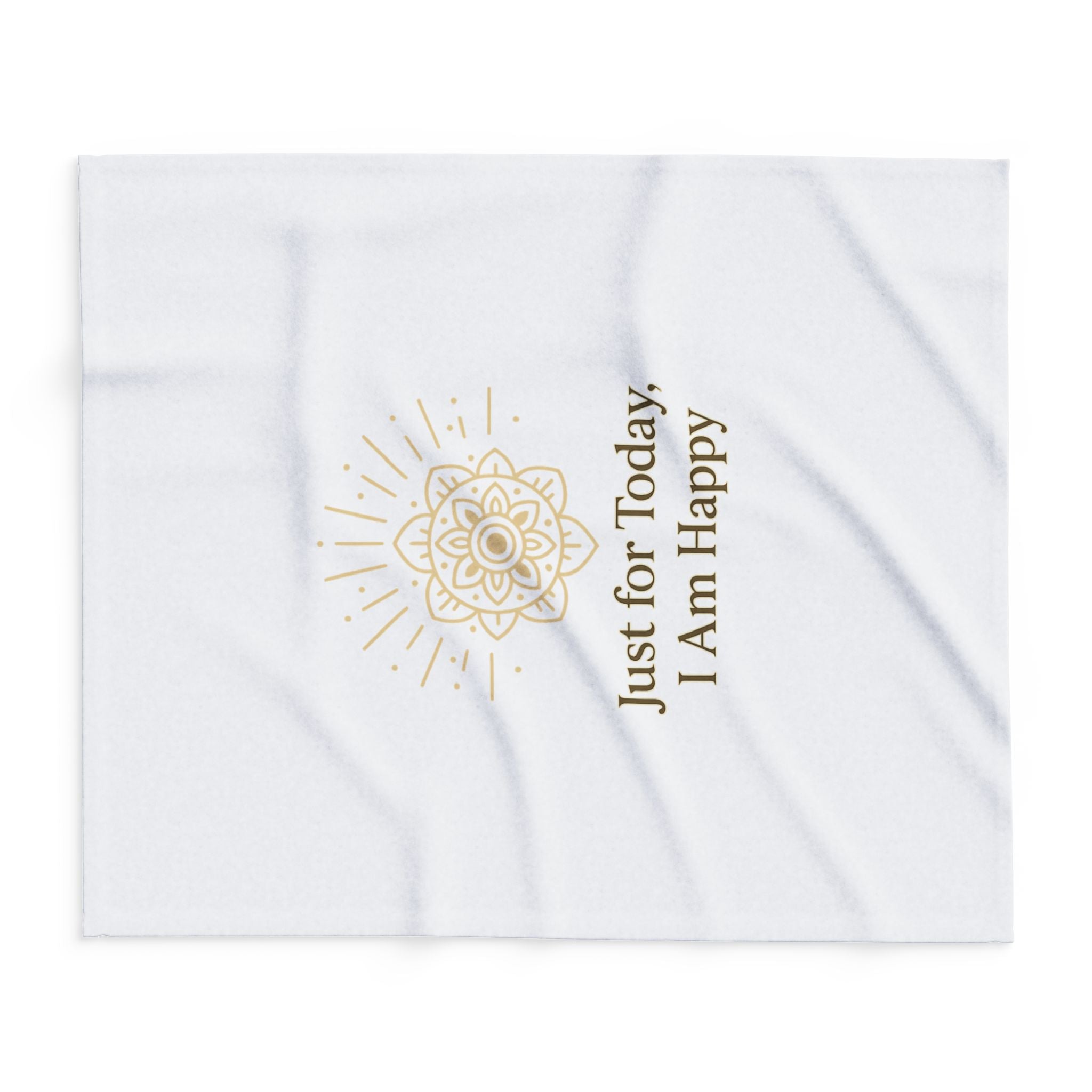 Just for Today, I Am Happy – Inspirational Mindfulness Blanket, Positive Affirmation Fleece Throw for Gratitude, Peace & Self-Care