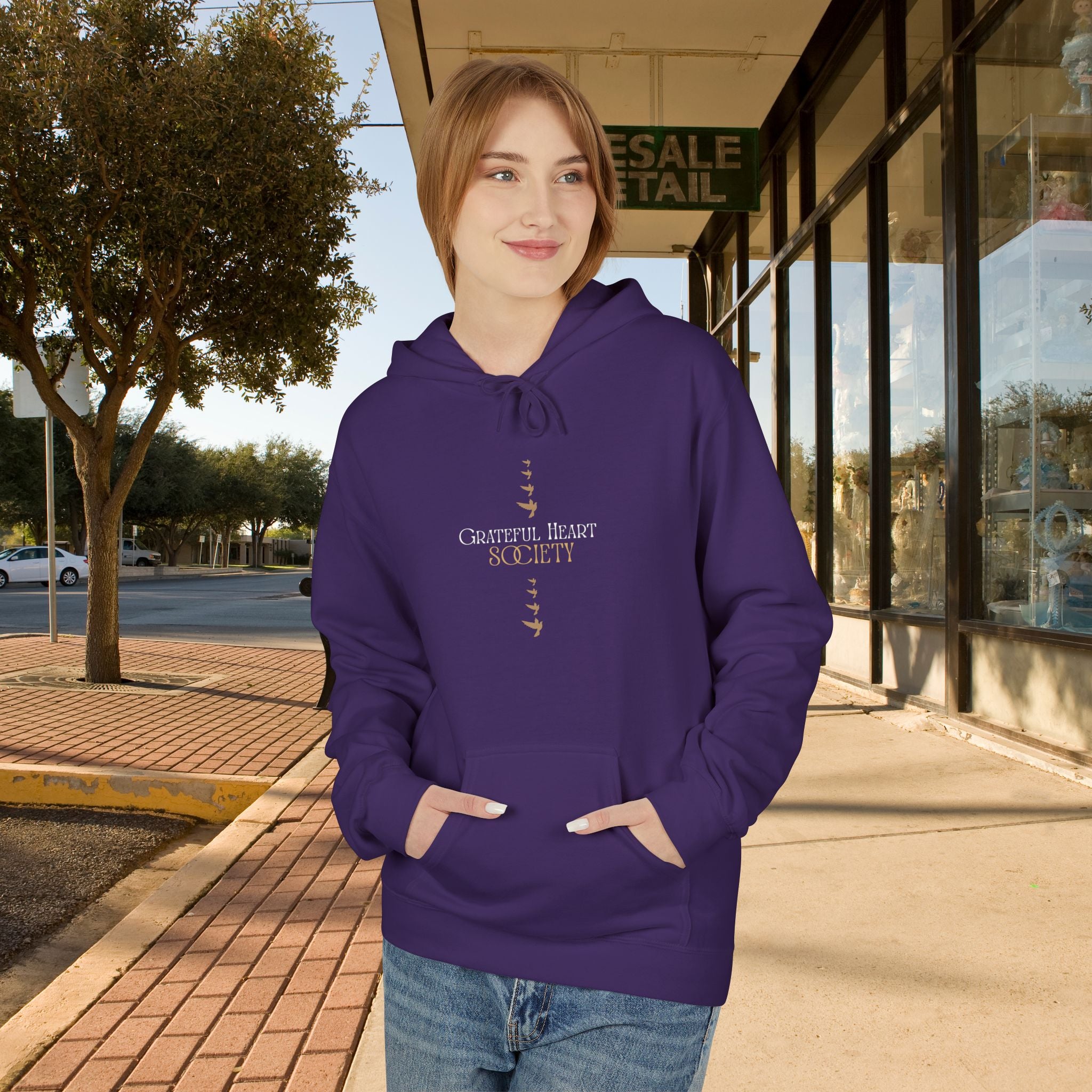 Grateful Heart Society Hoodie – Unisex Faith & Gratitude  Cozy Sweatshirt, Inspirational Spiritual Apparel,  Motivational Gift