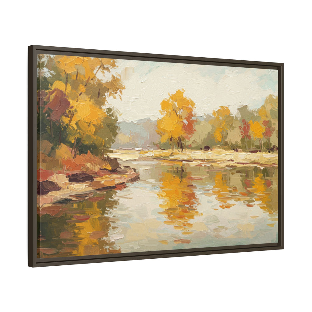 Framed Canvas Artwork, Landscape Decor, Autumn Art Print, Nature Wall Art, Home Decoration, Gift for Art Lovers