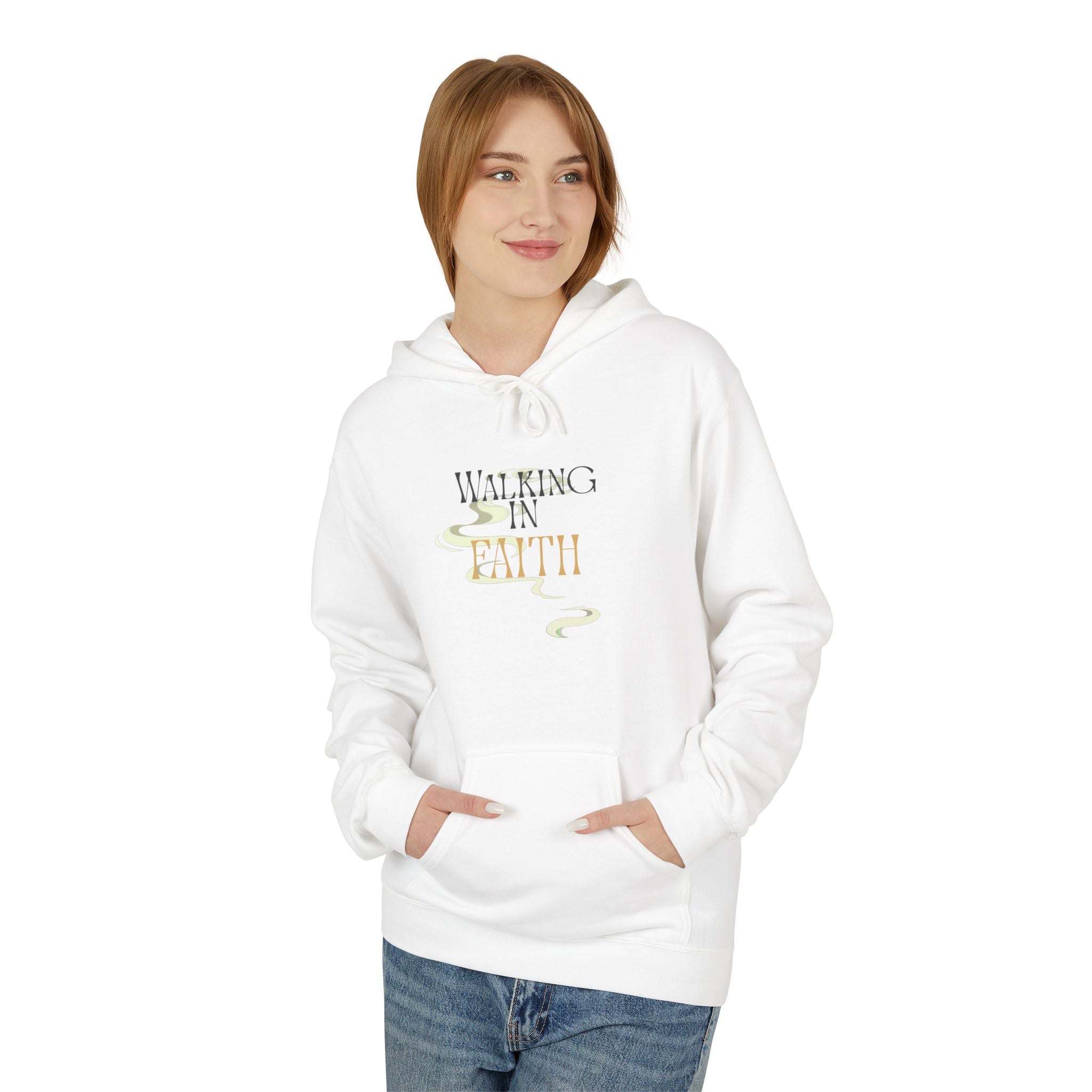 Walking in Faith Hoodie – Minimalist Unisex Sweatshirt, Christian Inspiration & Comfort ,  Inspirational Spiritual Apparel,  Motivational Gift