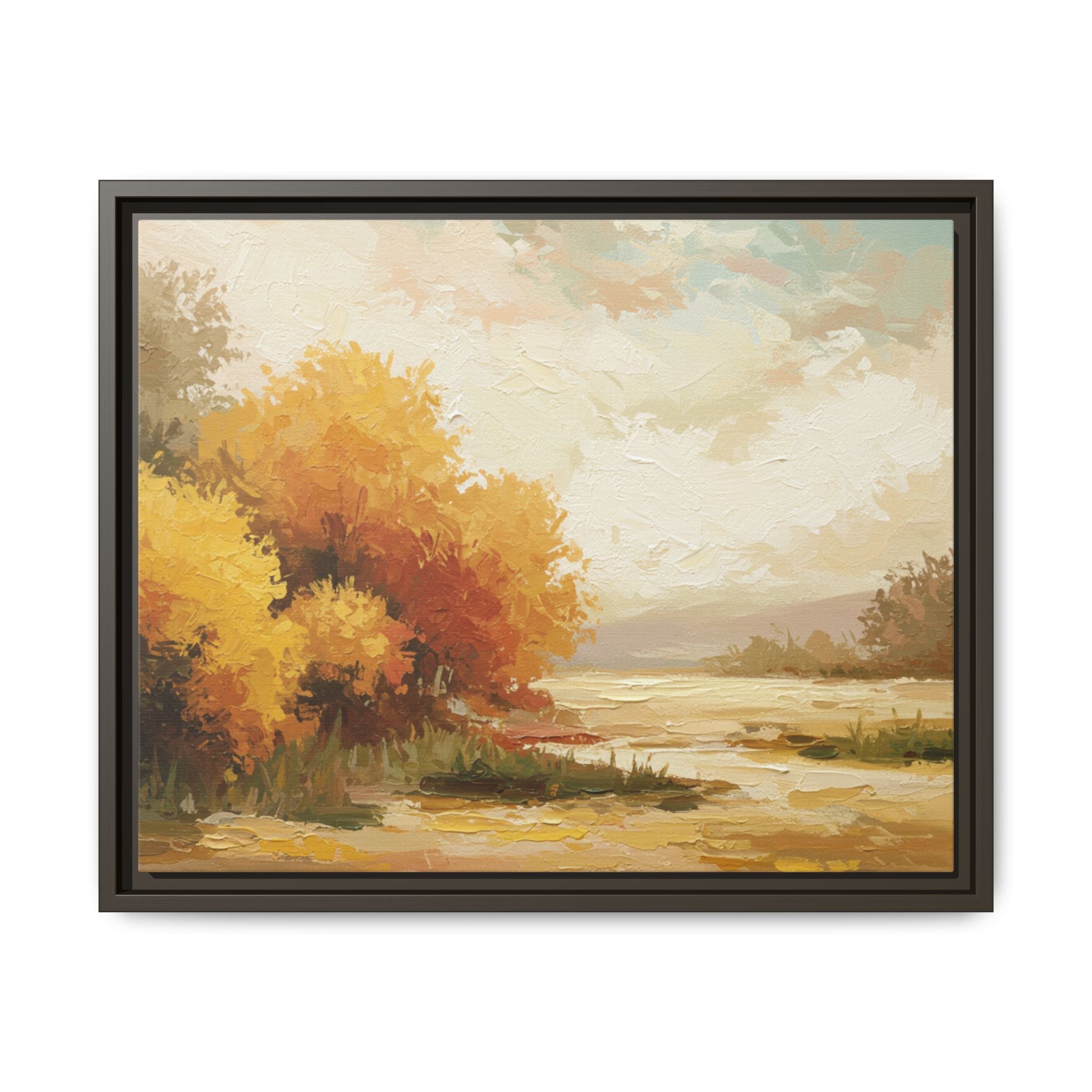 Autumn Landscape Framed Canvas Print, Perfect for Home Decor, Original Art, Gift for Nature Lovers, Wall Art, Fall Decor