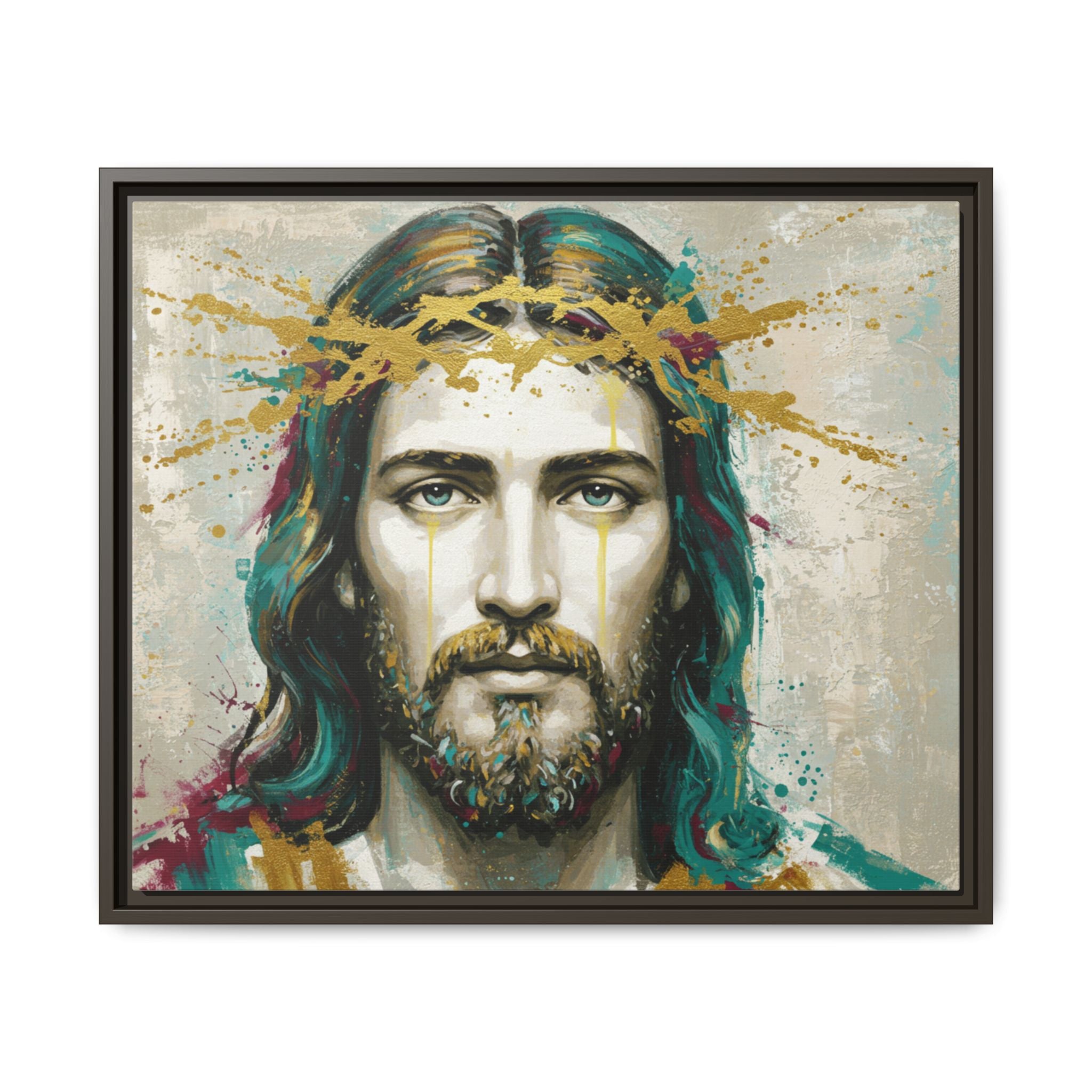 Jesus Face Framed Matte Canvas Art - Multi-Color Religious Wall Decor, Unique Gift for Faith Lovers, Home Decoration, Christian Art, [...]