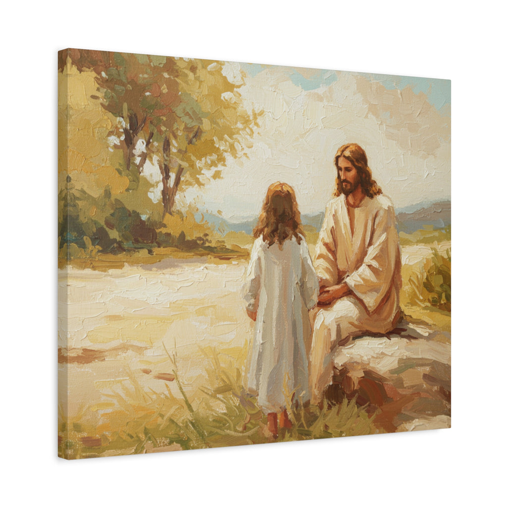 Framed Religious Art Print, Inspirational Home Decor, Jesus and Child Canvas, Spiritual Gift, Wall Art for Faith Lovers