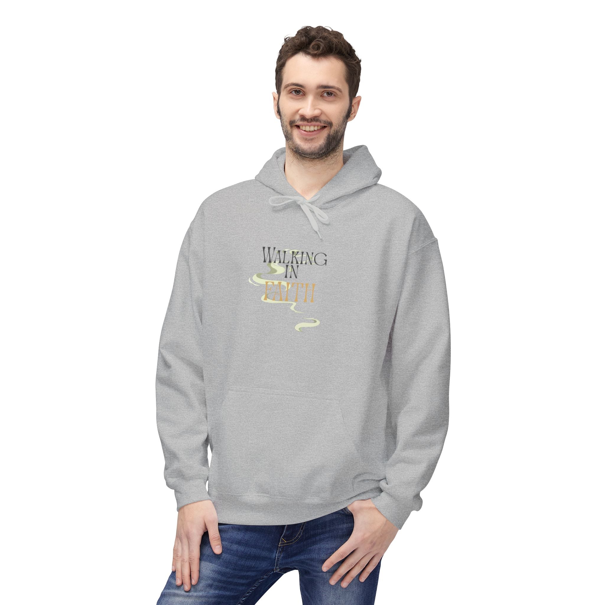 Walking in Faith Hoodie – Minimalist Unisex Sweatshirt, Christian Inspiration & Comfort ,  Inspirational Spiritual Apparel,  Motivational Gift