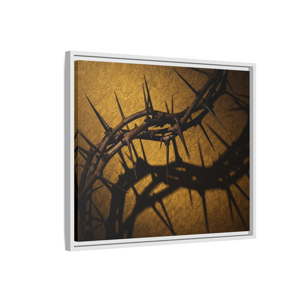 Crown of Thorns – Christian Wall Art, Symbol of Sacrifice and Faith,  Framed Matte Canvas Art - Religious Wall Decor, Unique Gift for Faith Lovers, Home Decoration.