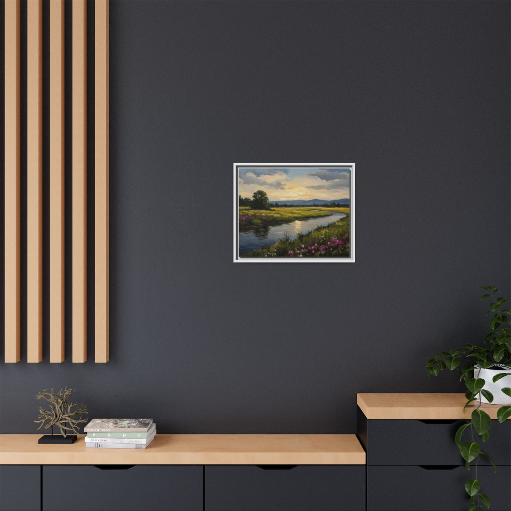 Framed Landscape Art Print, Matte Canvas Wall Decor, Nature Inspired Home Decor, Gift for Nature Lovers, Office Wall Art