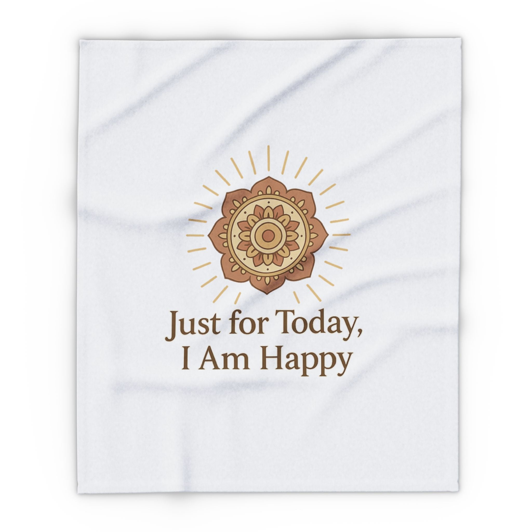 Just for Today, I Am Happy – Inspirational Mindfulness Blanket, Positive Affirmation Fleece Throw for Gratitude, Peace & Self-Care