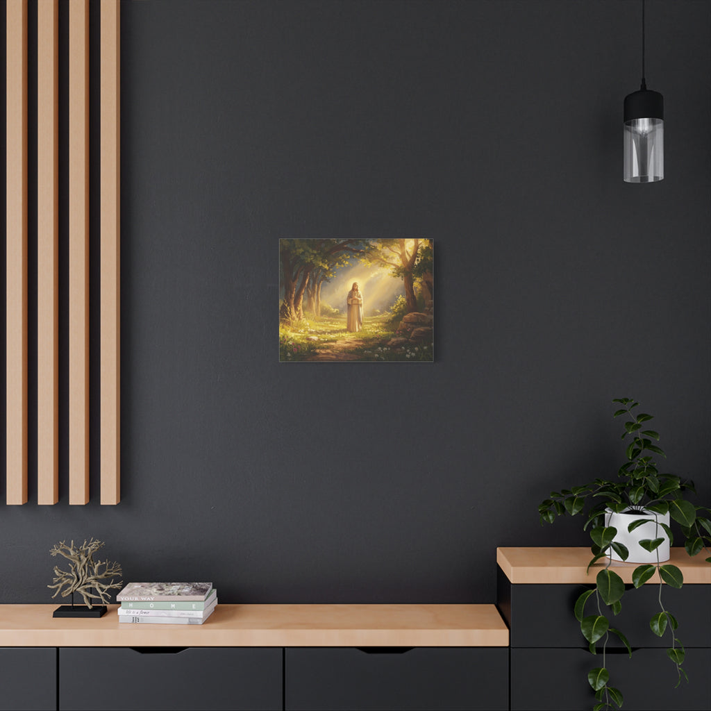 Serene Canvas Art Print, Inspirational Decor, Religious Wall Art, Nature Scene, Spiritual Home Decor, Gift for Believers