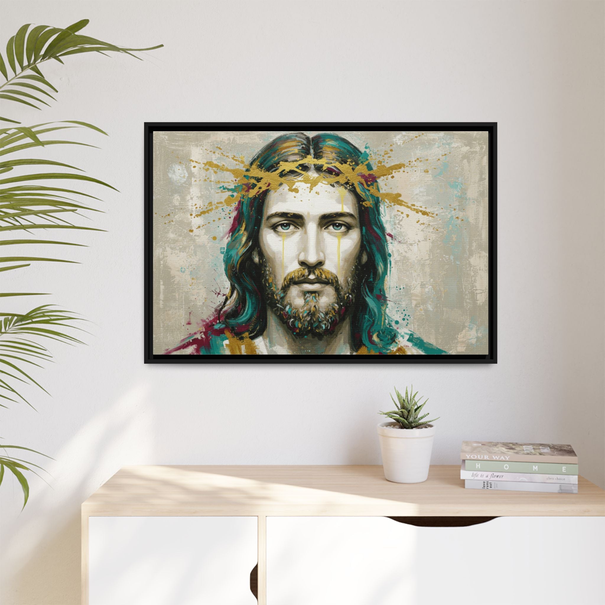 Jesus Face Framed Matte Canvas Art - Multi-Color Religious Wall Decor, Unique Gift for Faith Lovers, Home Decoration, Christian Art, [...]