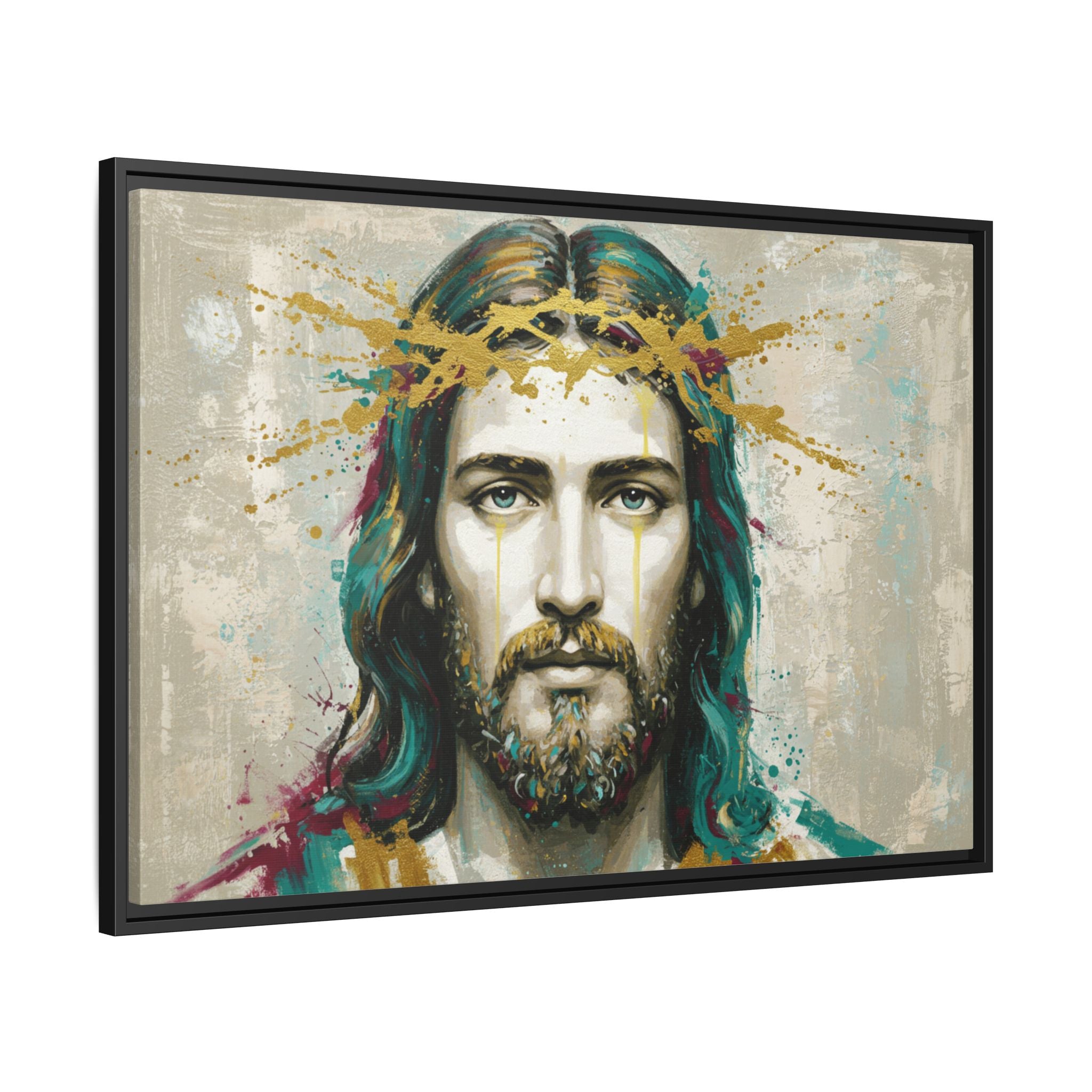 Jesus Face Framed Matte Canvas Art - Multi-Color Religious Wall Decor, Unique Gift for Faith Lovers, Home Decoration, Christian Art, [...]