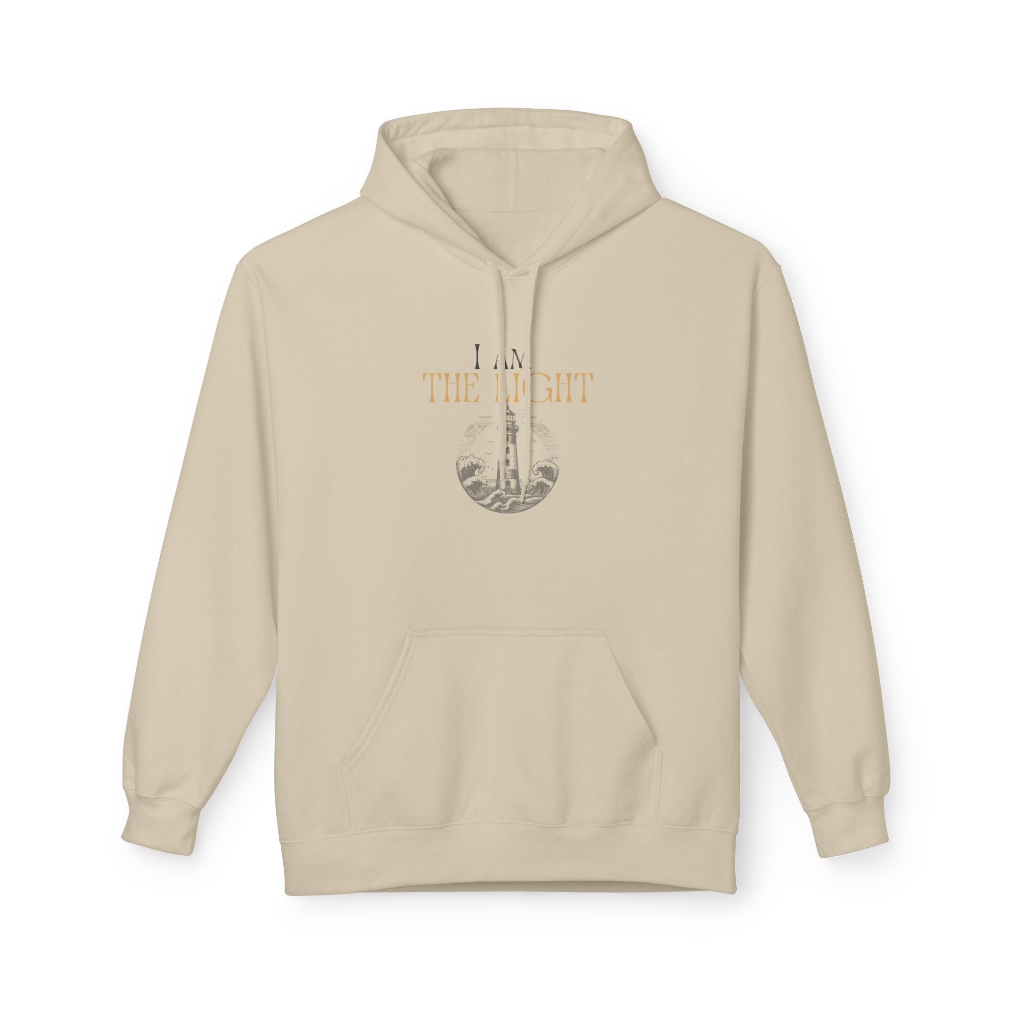 “I AM THE LIGHT Unisex Hoodie, Cozy Inspirational Sweatshirt, Faith Apparel for Men & Women, Spiritual Motivational Gift Idea”