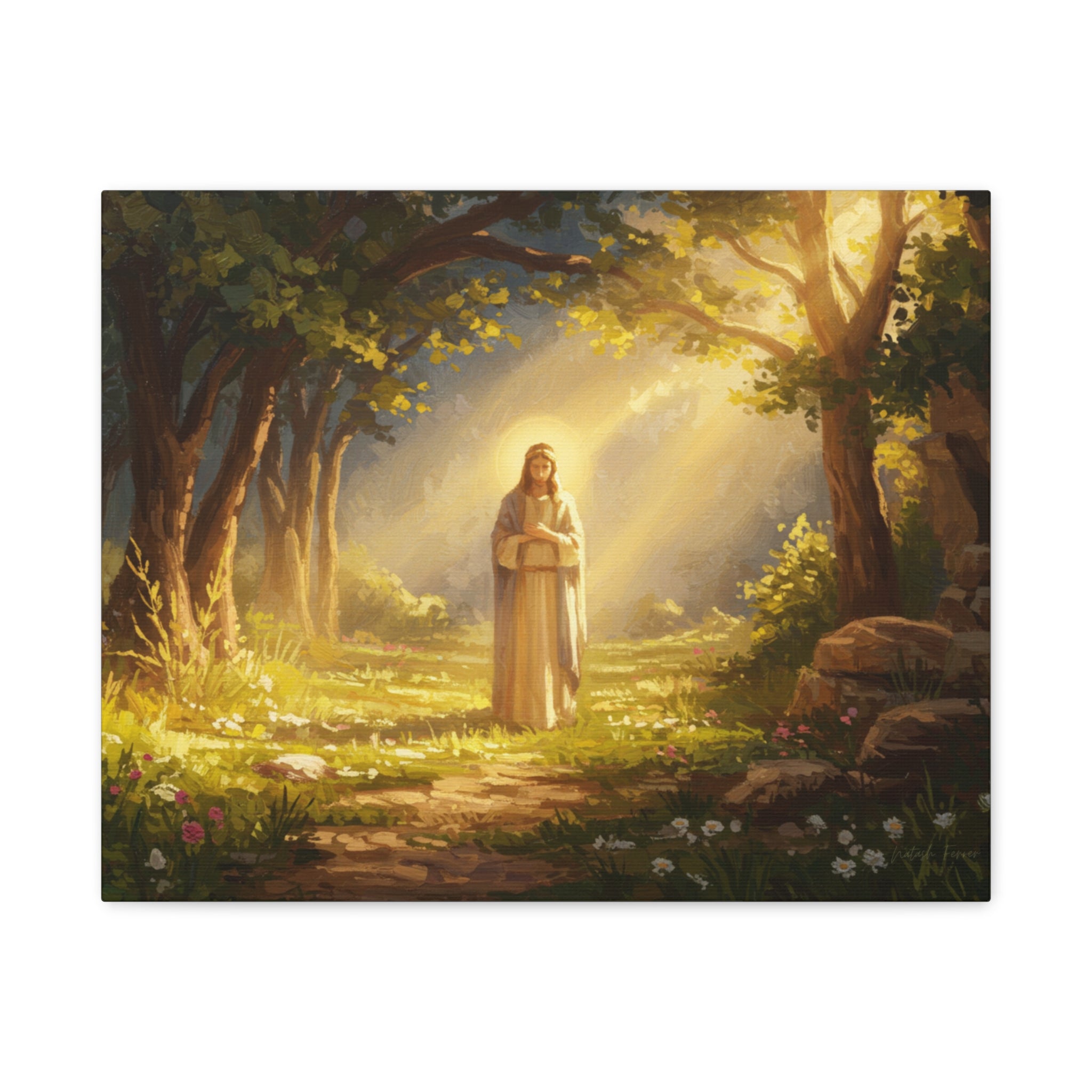 Serene Canvas Art Print, Inspirational Decor, Religious Wall Art, Nature Scene, Spiritual Home Decor, Gift for Believers