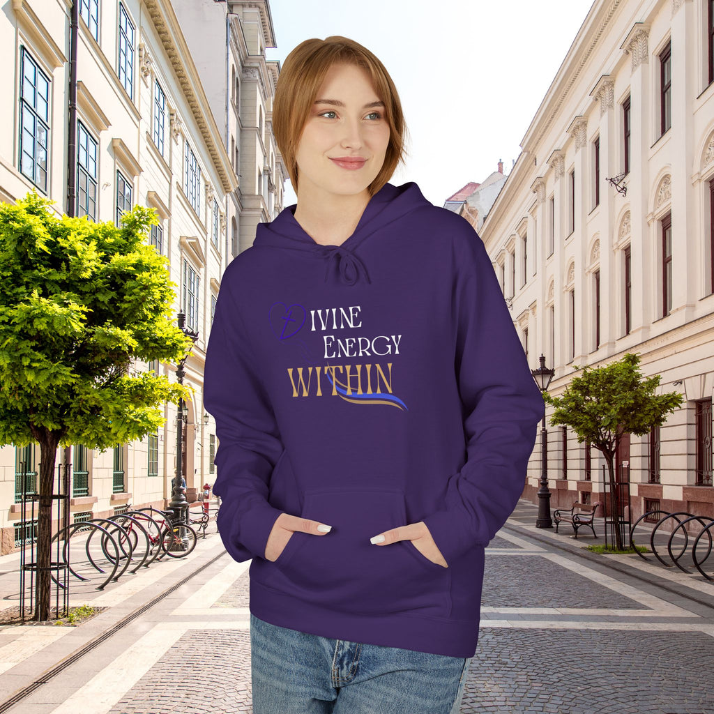 Divine Energy Within Hoodie – Unisex Spiritual Cozy  Sweatshirt, Faith & Light Collection, Inspirational Spiritual Apparel,  Motivational Gift