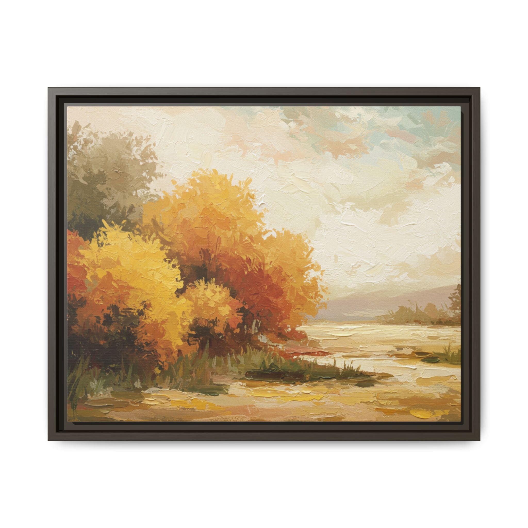 Autumn Landscape Framed Canvas Print, Perfect for Home Decor, Original Art, Gift for Nature Lovers, Wall Art, Fall Decor