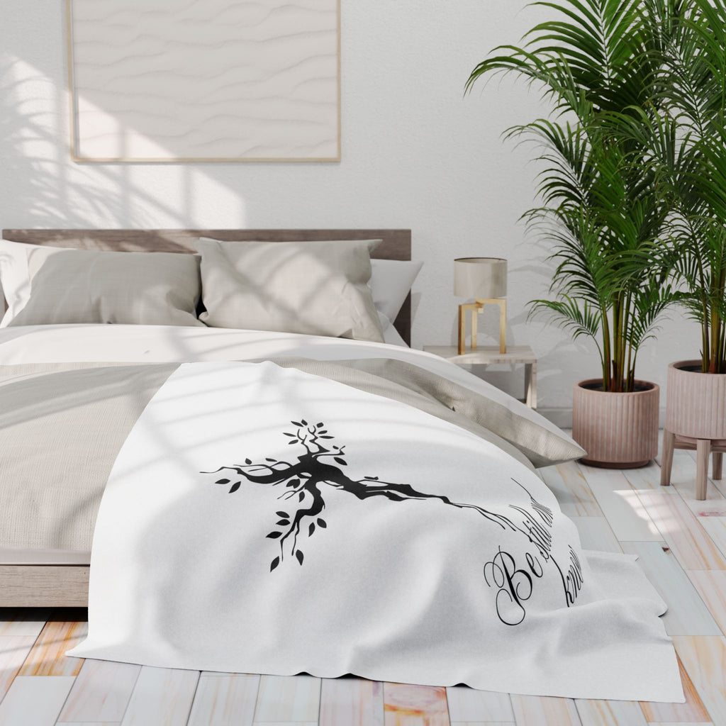 Be Still and Know – Bible Verse Blanket, Christian Faith Fleece Throw for Calm, Peaceful Living & Inspiration