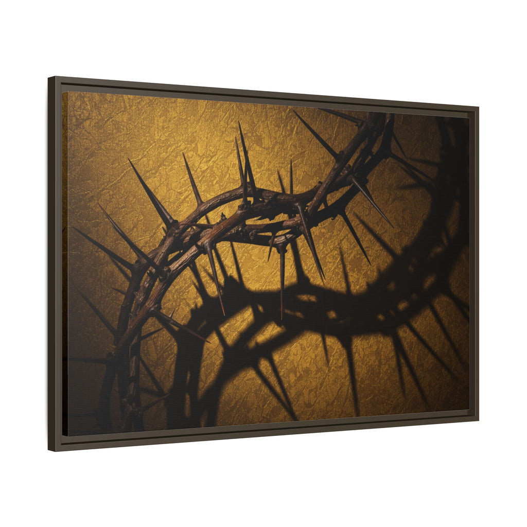 Crown of Thorns – Christian Wall Art, Symbol of Sacrifice and Faith,  Framed Matte Canvas Art - Religious Wall Decor, Unique Gift for Faith Lovers, Home Decoration.
