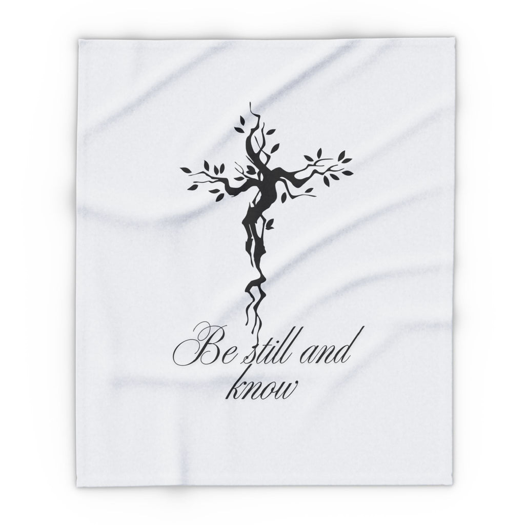 Be Still and Know – Bible Verse Blanket, Christian Faith Fleece Throw for Calm, Peaceful Living & Inspiration
