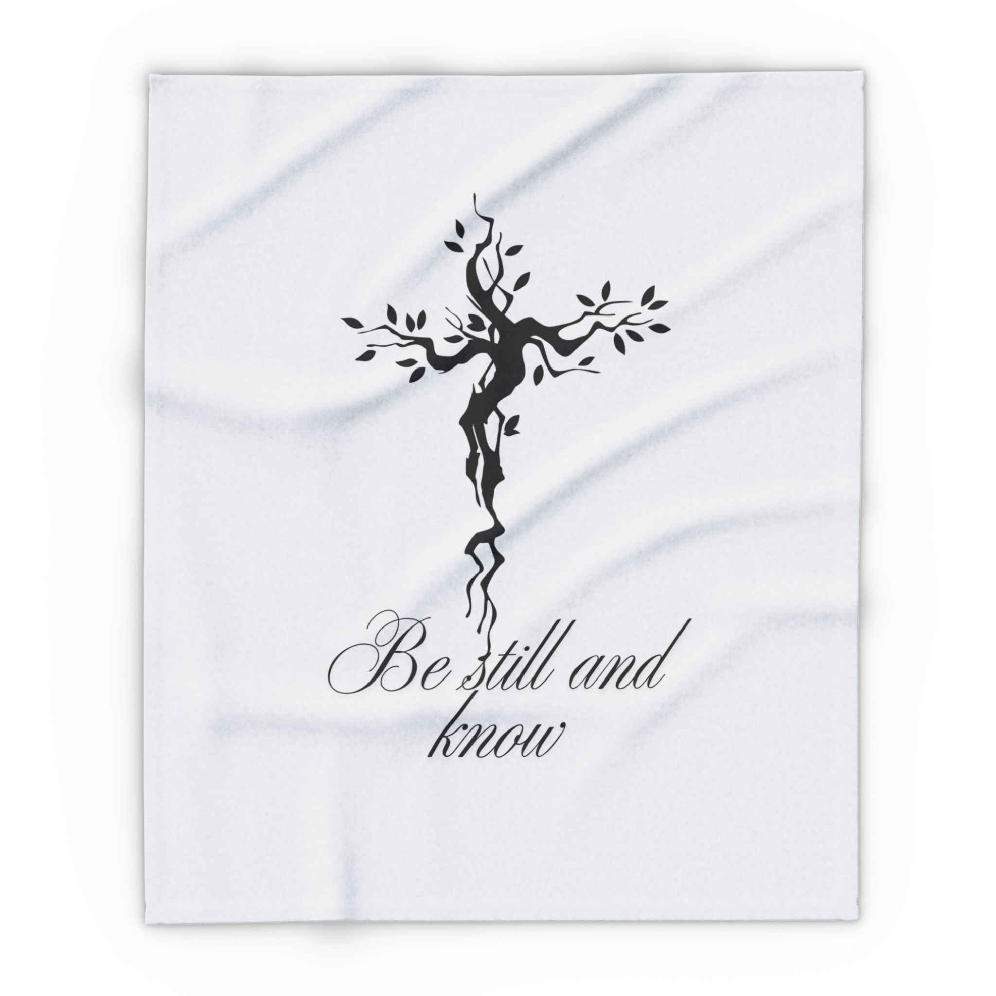 Be Still and Know – Bible Verse Blanket, Christian Faith Fleece Throw for Calm, Peaceful Living & Inspiration