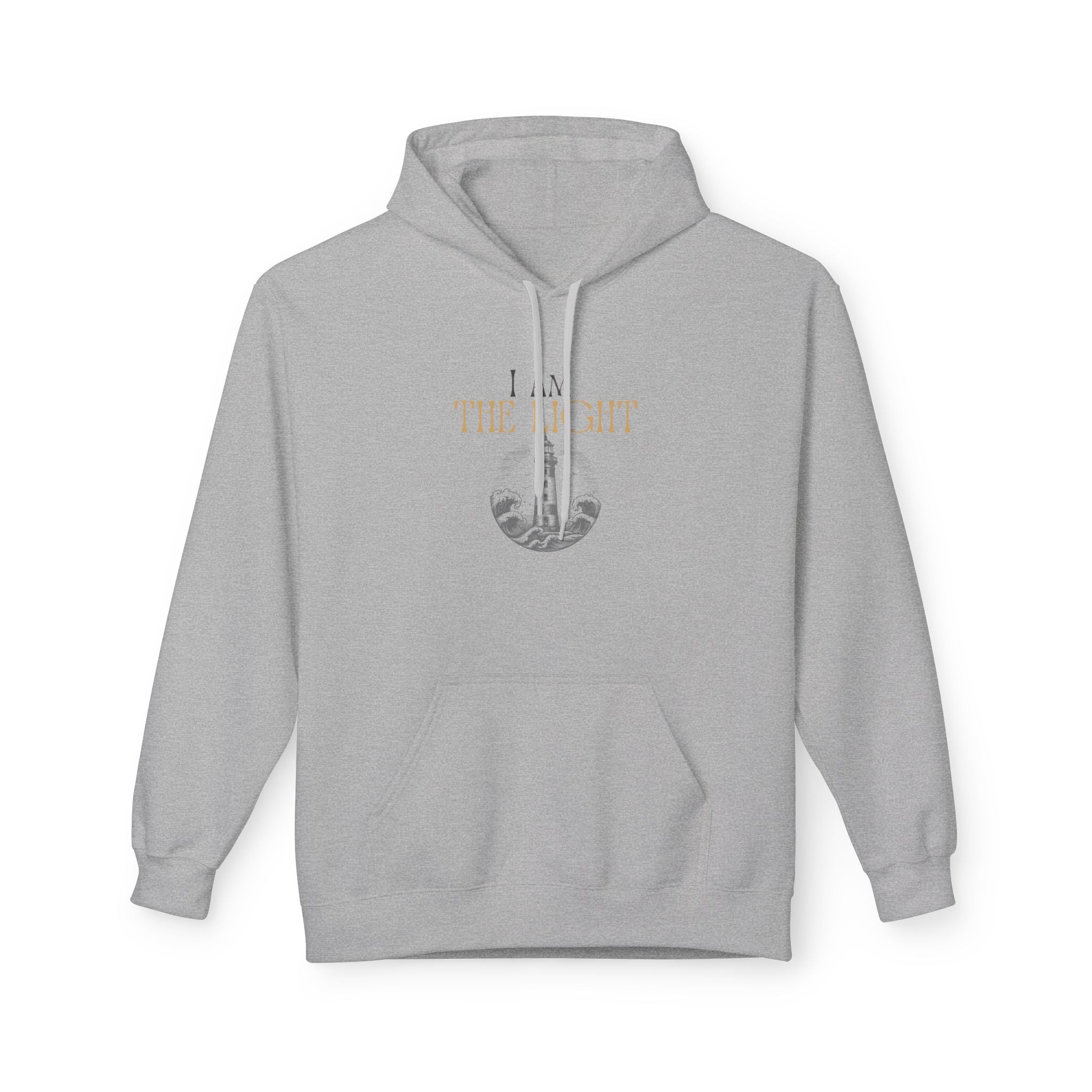 “I AM THE LIGHT Unisex Hoodie, Cozy Inspirational Sweatshirt, Faith Apparel for Men & Women, Spiritual Motivational Gift Idea”