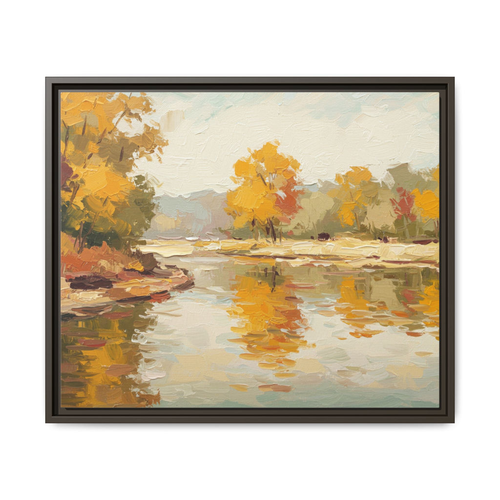 Framed Canvas Artwork, Landscape Decor, Autumn Art Print, Nature Wall Art, Home Decoration, Gift for Art Lovers
