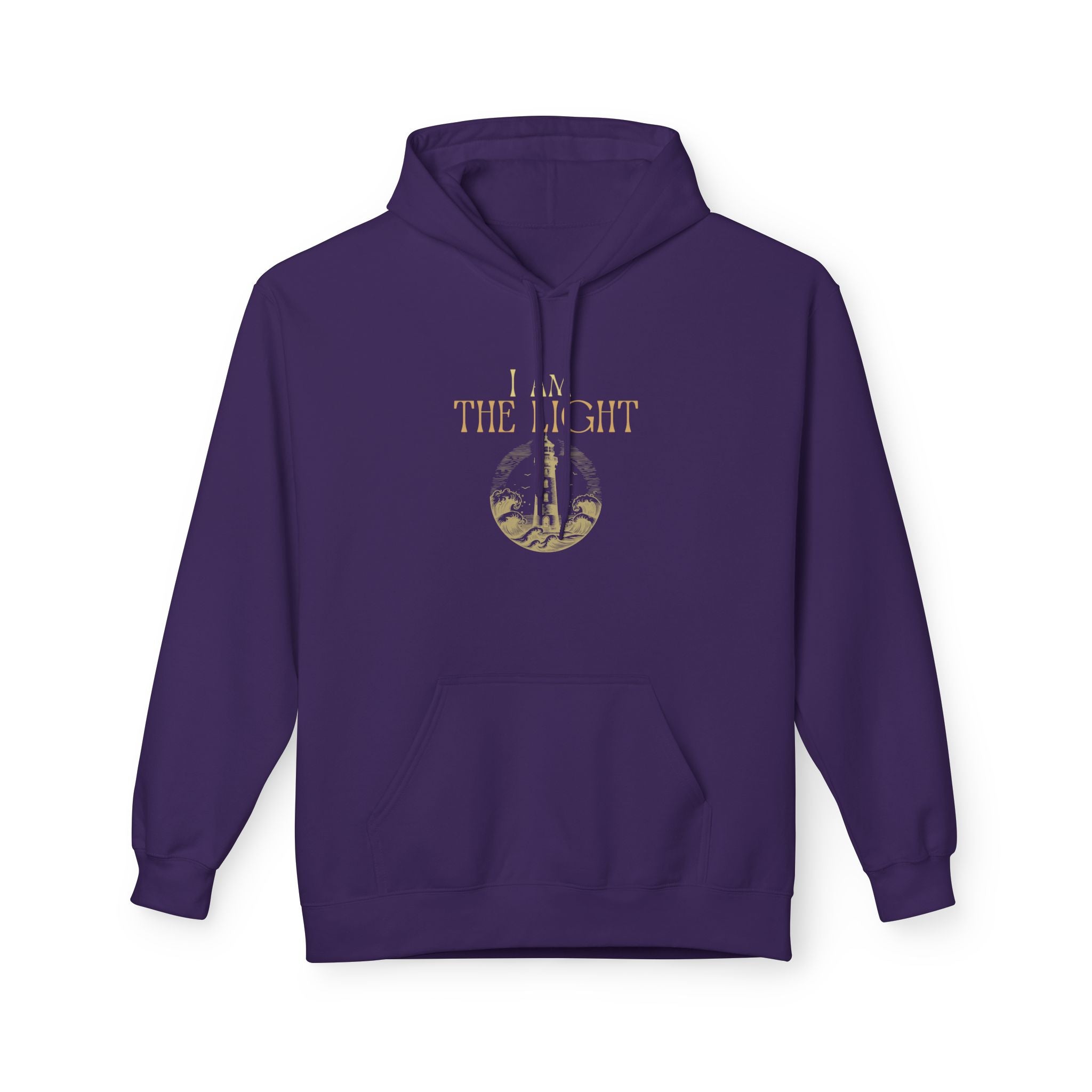 “I AM THE LIGHT Unisex Hoodie, Cozy Inspirational Sweatshirt, Faith Apparel for Men & Women, Spiritual Motivational Gift Idea”