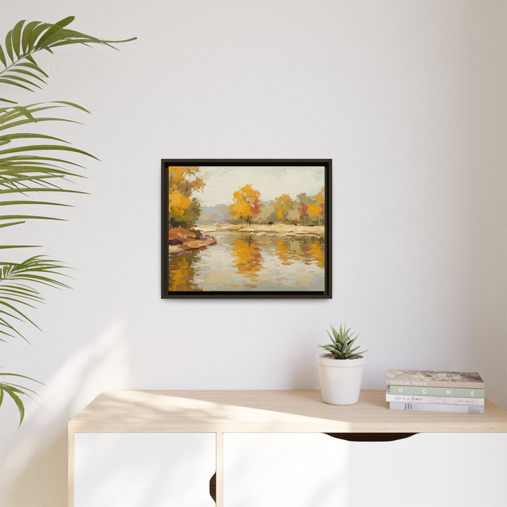 Framed Canvas Artwork, Landscape Decor, Autumn Art Print, Nature Wall Art, Home Decoration, Gift for Art Lovers