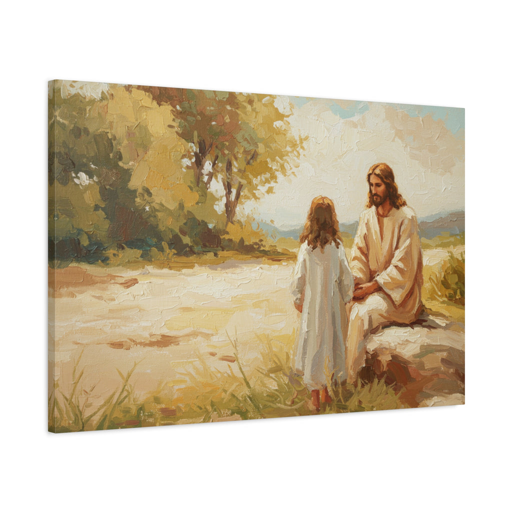 Framed Religious Art Print, Inspirational Home Decor, Jesus and Child Canvas, Spiritual Gift, Wall Art for Faith Lovers