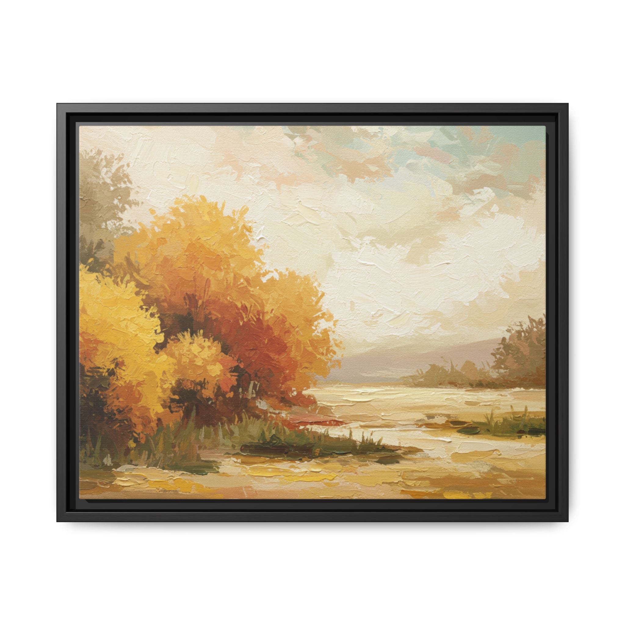 Autumn Landscape Framed Canvas Print, Perfect for Home Decor, Original Art, Gift for Nature Lovers, Wall Art, Fall Decor