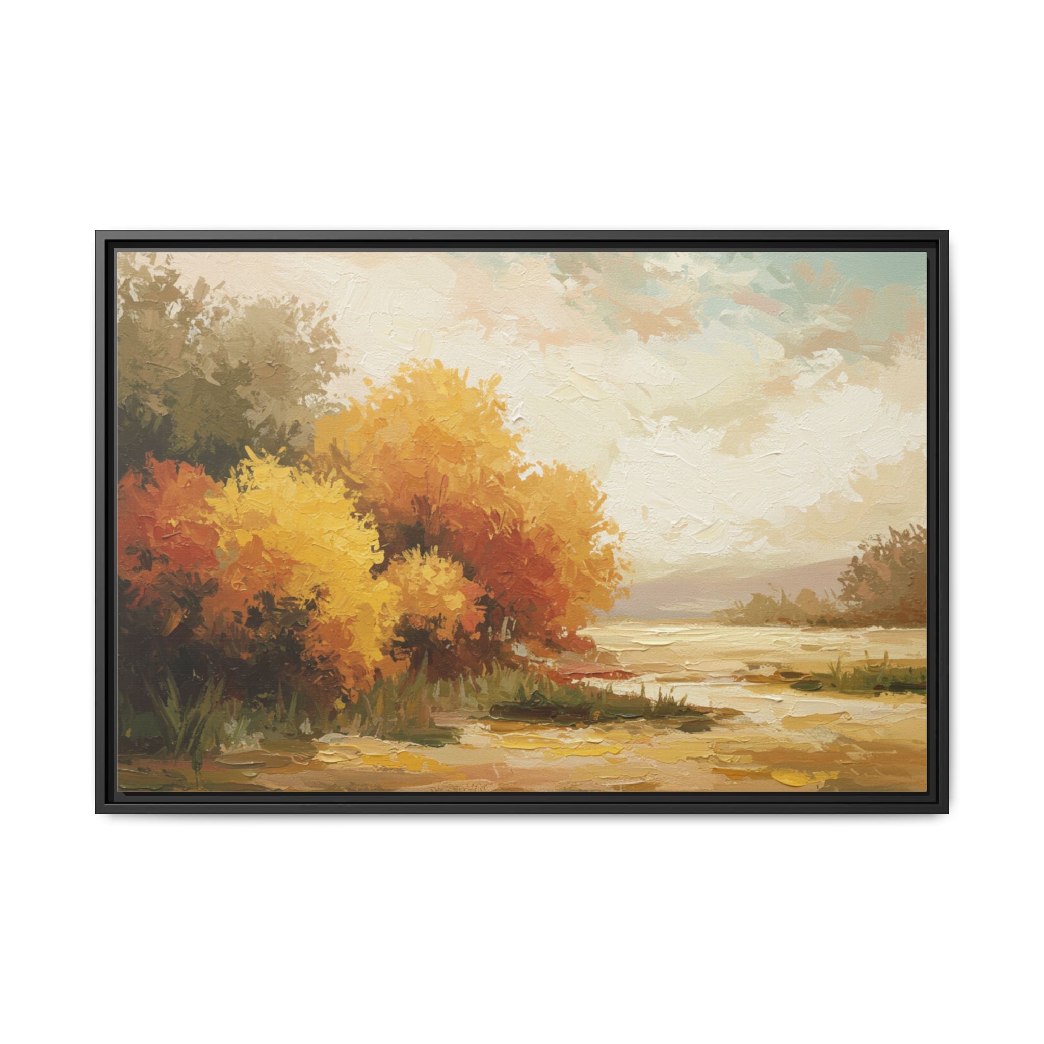 Autumn Landscape Framed Canvas Print, Perfect for Home Decor, Original Art, Gift for Nature Lovers, Wall Art, Fall Decor