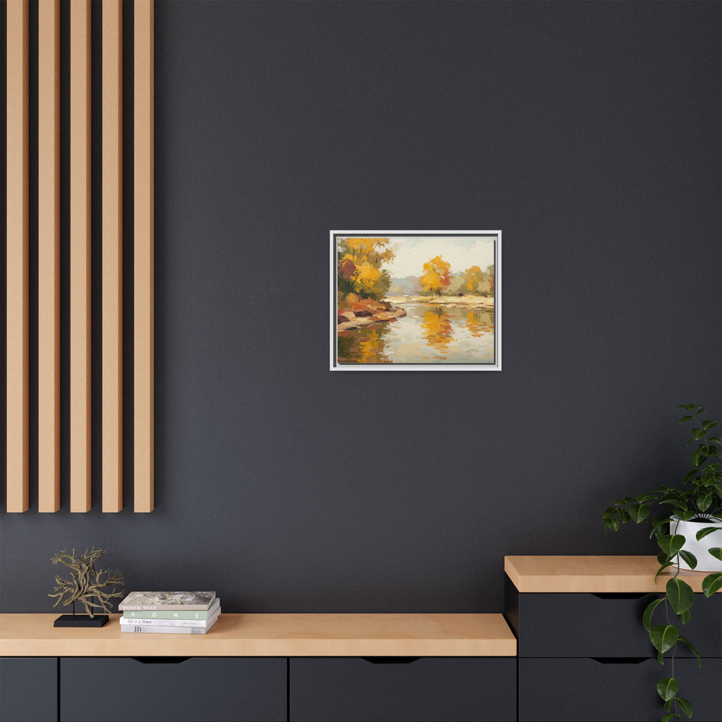 Framed Canvas Artwork, Landscape Decor, Autumn Art Print, Nature Wall Art, Home Decoration, Gift for Art Lovers