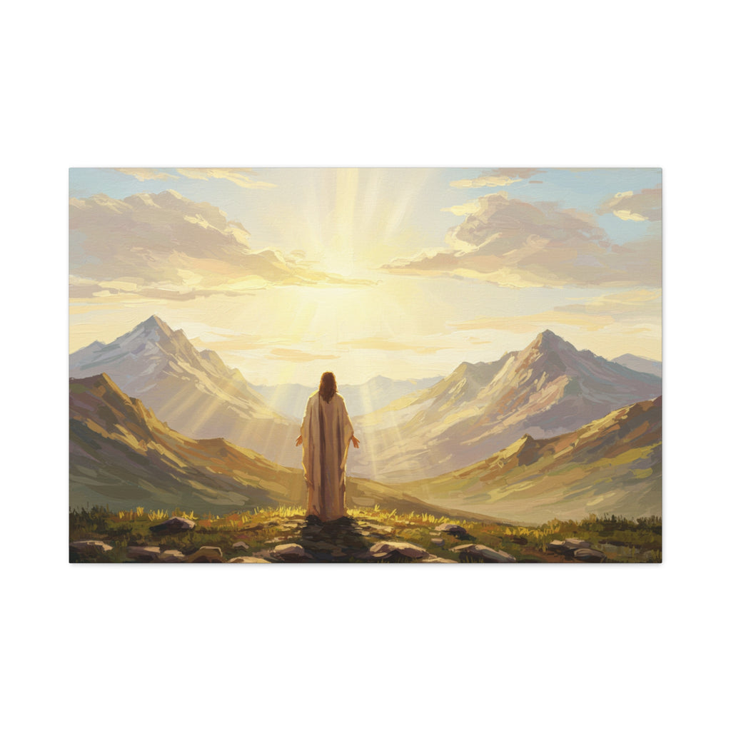 Inspirational Canvas Wall Art, Serenity in Nature, Jesus Artwork, Spiritual Decor, Motivational Gift, Christian Home Decoration