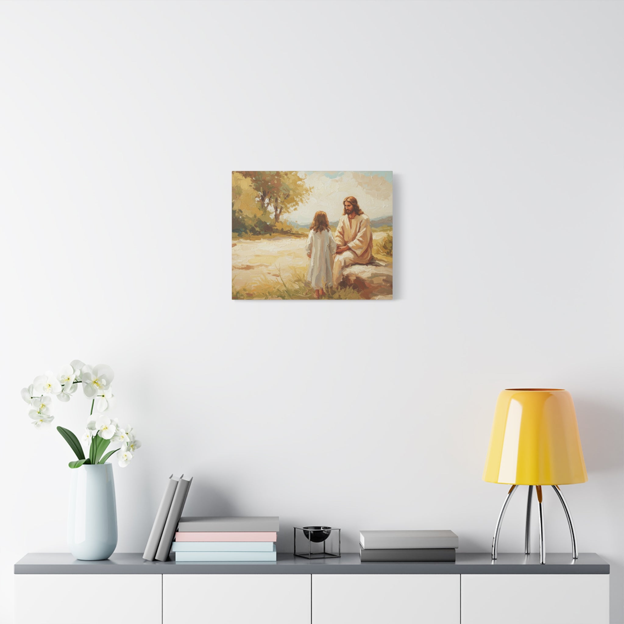 Framed Religious Art Print, Inspirational Home Decor, Jesus and Child Canvas, Spiritual Gift, Wall Art for Faith Lovers