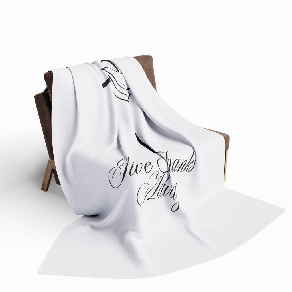 Give Thanks Always – Bible Verse Blanket, Christian Faith Fleece Throw for Gratitude, Peace & Spiritual Inspiration