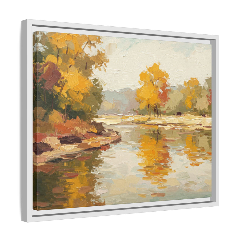 Framed Canvas Artwork, Landscape Decor, Autumn Art Print, Nature Wall Art, Home Decoration, Gift for Art Lovers