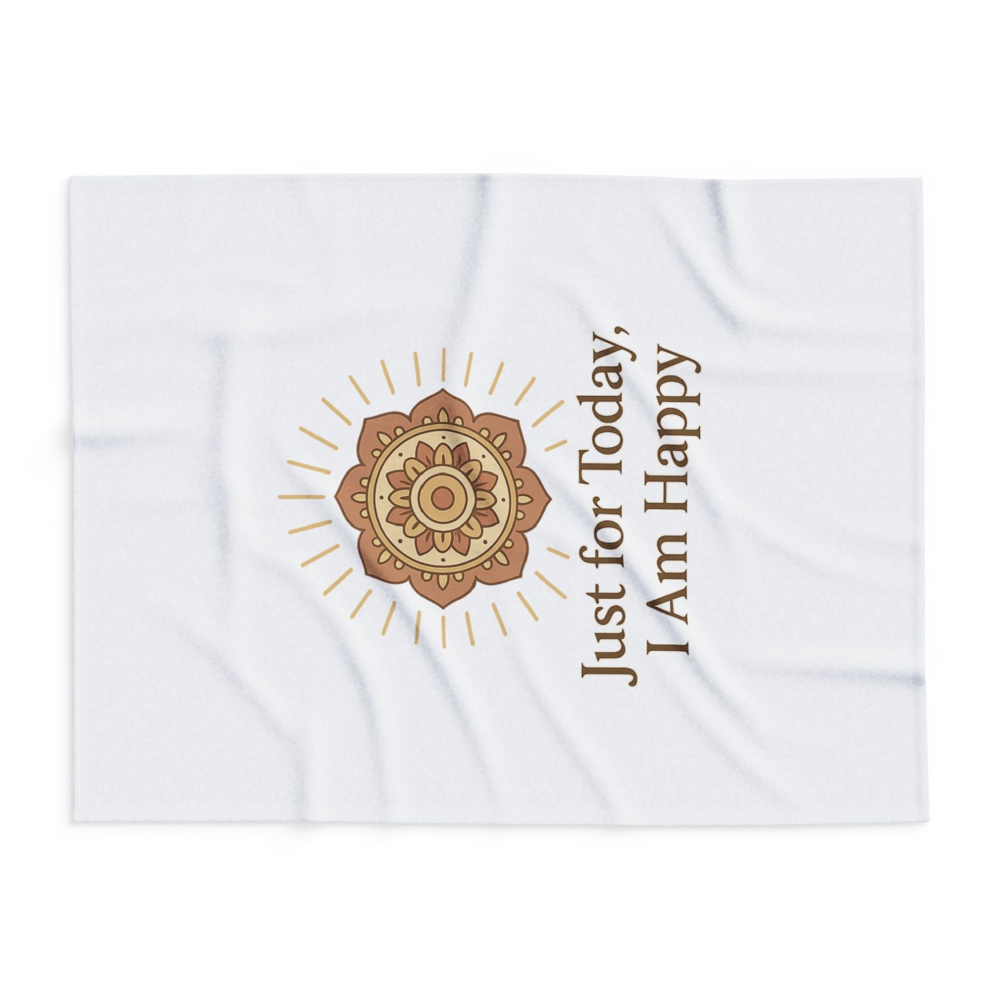 Just for Today, I Am Happy – Inspirational Mindfulness Blanket, Positive Affirmation Fleece Throw for Gratitude, Peace & Self-Care