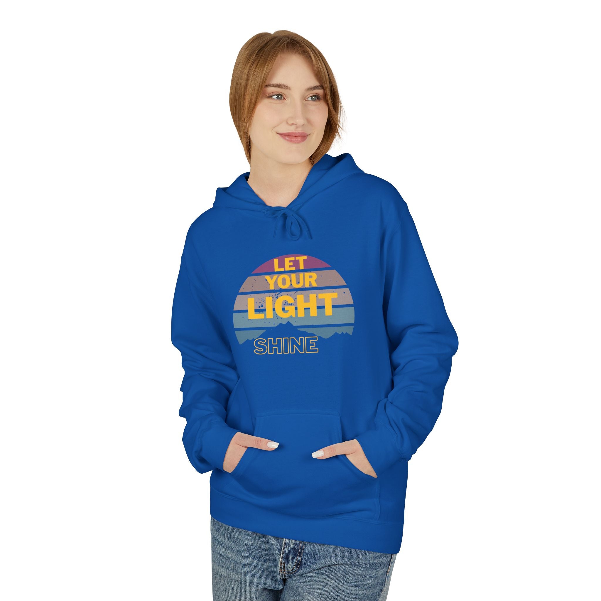 Let Your Light Shine Hoodie – Retro Christian Sweatshirt, Faith Quote Pullover, Inspirational Gift for Men & Women, Unisex Midweight Softstyle Fleece Hoodie
