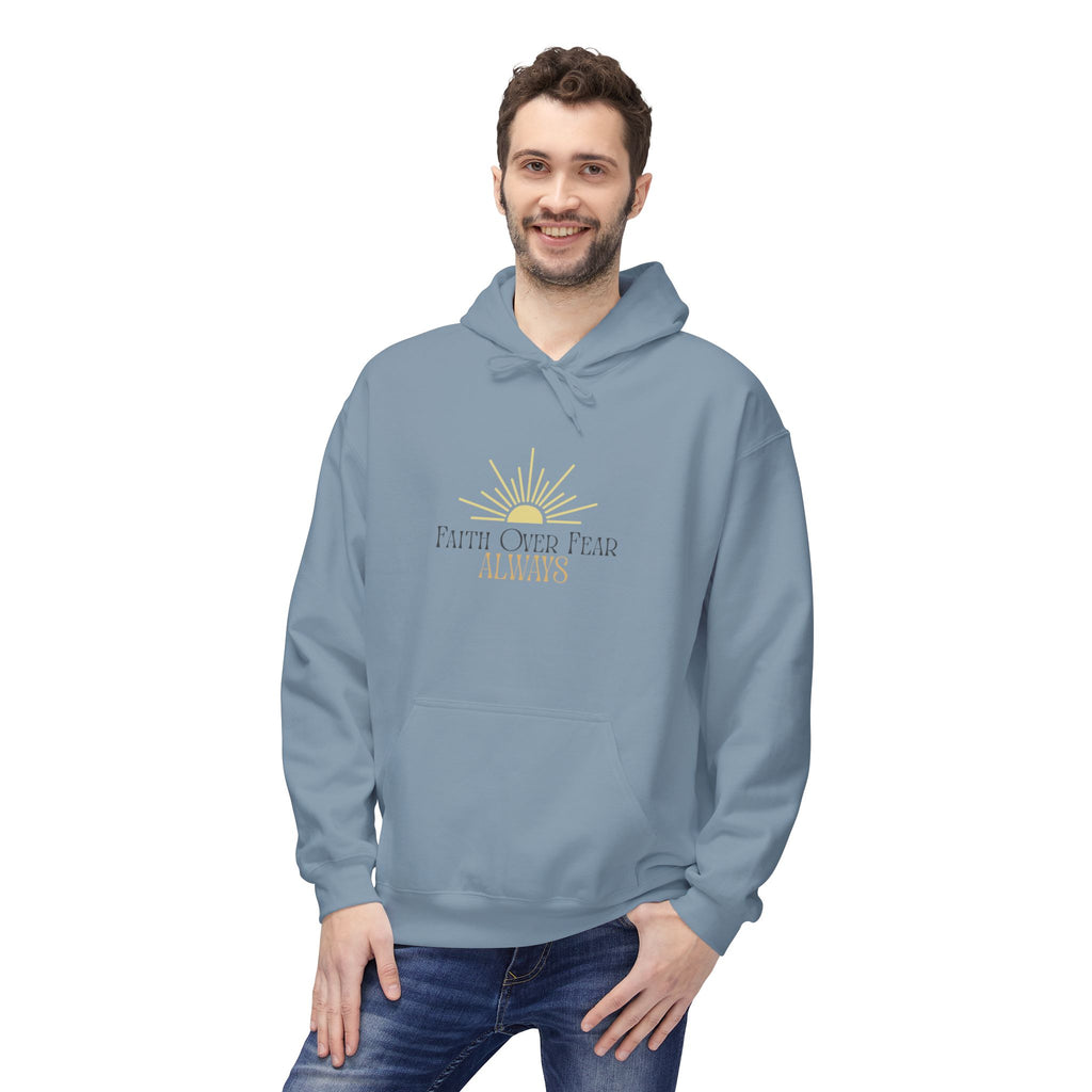 Faith Over Fear Hoodie, Inspirational Apparel, Unisex Hoodie, Cozy Sweatshirt, Motivational Gift