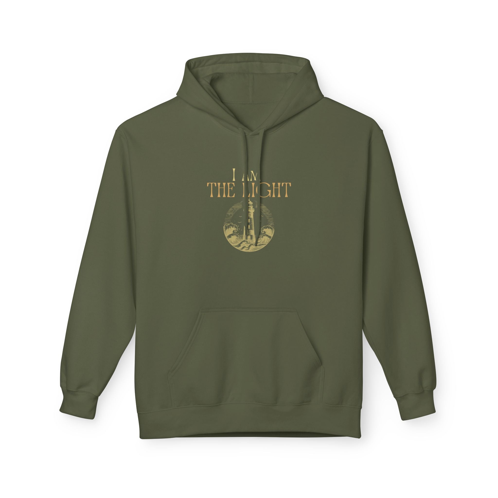“I AM THE LIGHT Unisex Hoodie, Cozy Inspirational Sweatshirt, Faith Apparel for Men & Women, Spiritual Motivational Gift Idea”