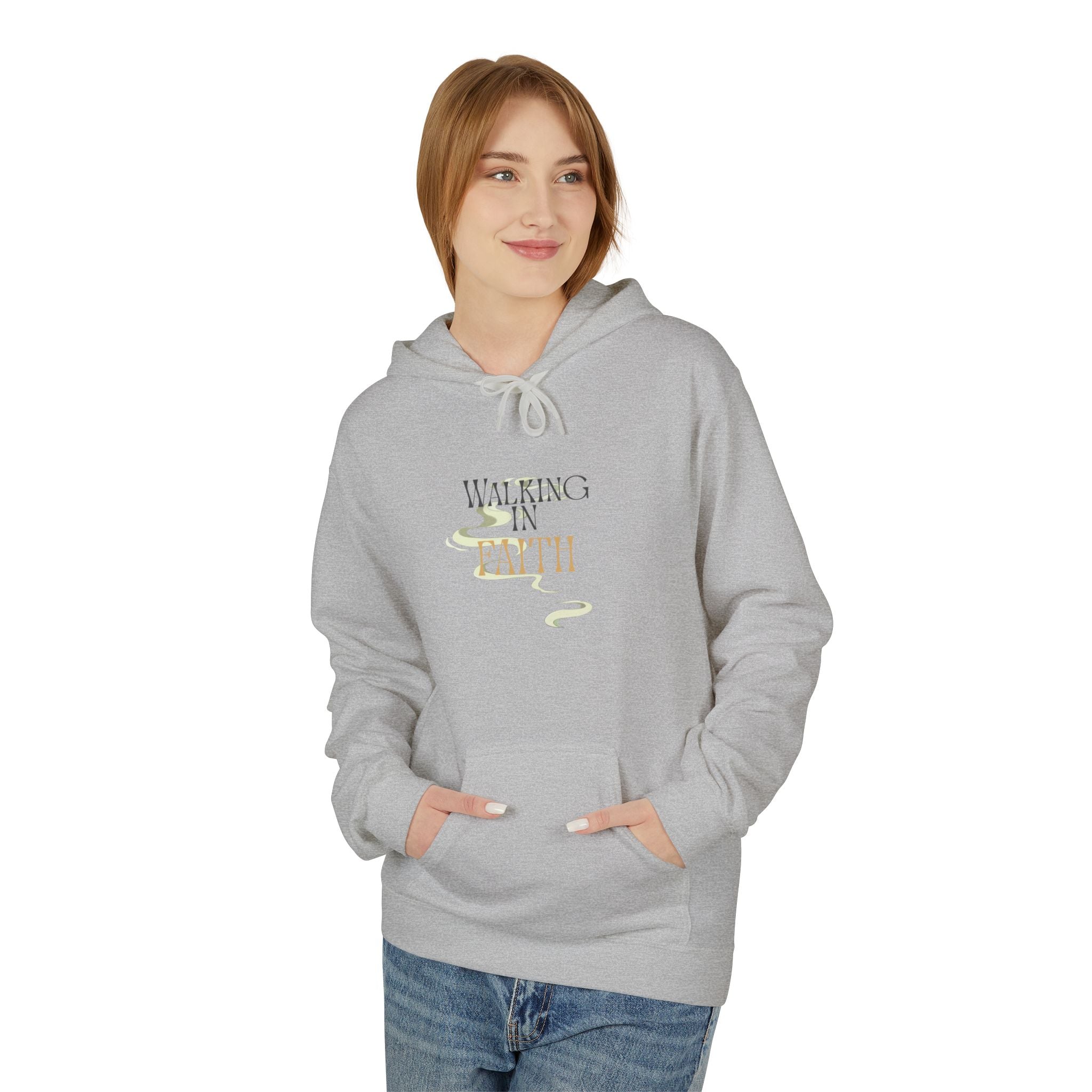 Walking in Faith Hoodie – Minimalist Unisex Sweatshirt, Christian Inspiration & Comfort ,  Inspirational Spiritual Apparel,  Motivational Gift