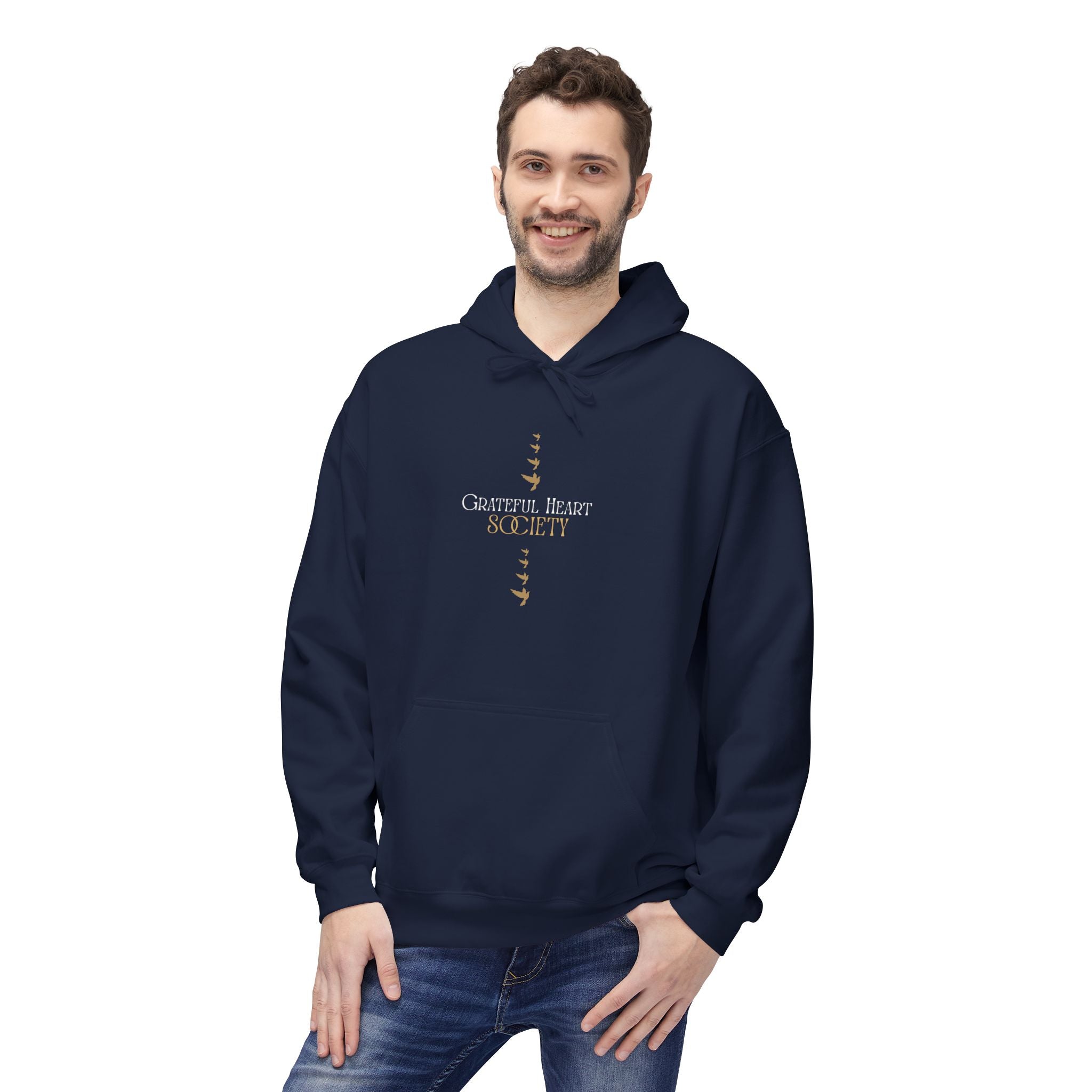 Grateful Heart Society Hoodie – Unisex Faith & Gratitude  Cozy Sweatshirt, Inspirational Spiritual Apparel,  Motivational Gift