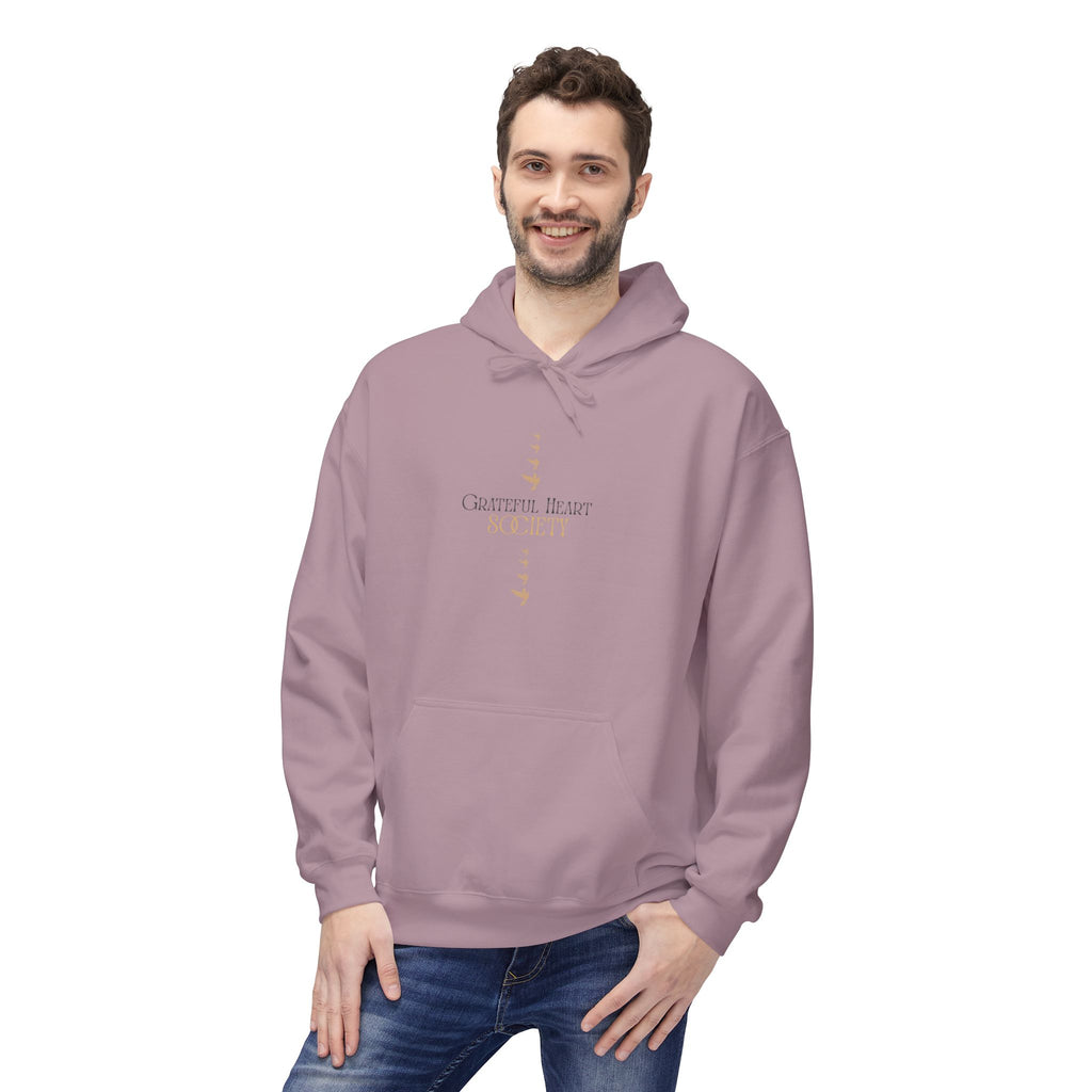 Grateful Heart Society Hoodie – Unisex Faith & Gratitude  Cozy Sweatshirt, Inspirational Spiritual Apparel,  Motivational Gift